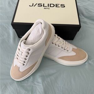NITBJ/SLIDES  Cream and White Sneakers